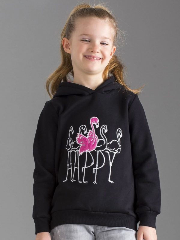 Wholesale Black Girl Sweatshirt with Fur Hoodie