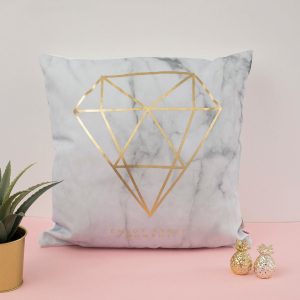 Wholesale Grey and gold decorative pillow