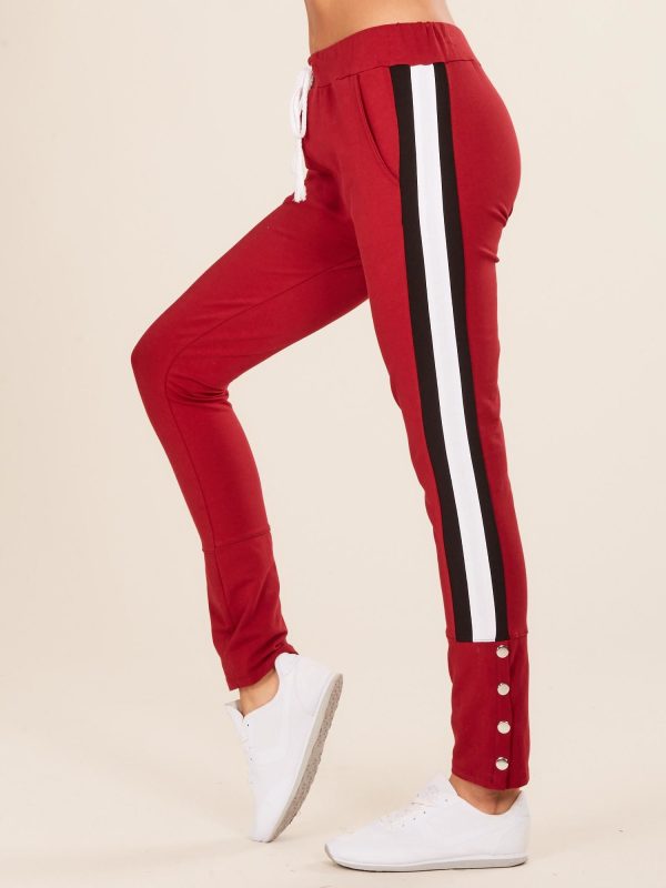 Wholesale Burgundy women's sweatpants