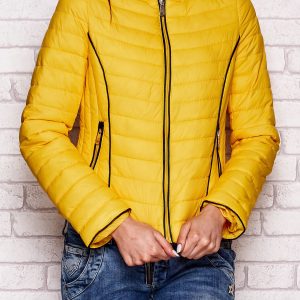 Wholesale Yellow transition jacket with dark trimming