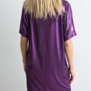 Wholesale Purple shiny oversize dress