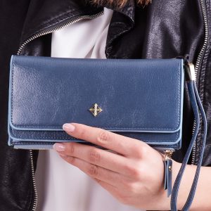 Wholesale Blue wallet with handle