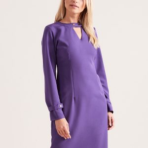 Wholesale Purple dress with cutout