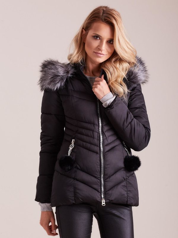 Wholesale Black Winter Quilted Jacket