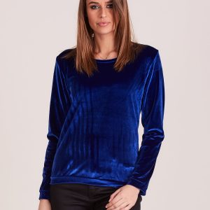 Wholesale Velvet sweatshirt for women blue