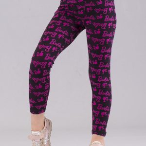 Wholesale Black and pink BARBIE print girl leggings