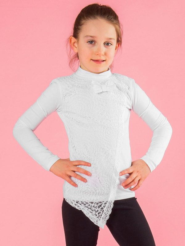 Wholesale White Elegant Girls' Blouse