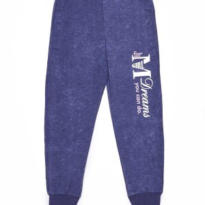 Wholesale Navy blue sweatpants for girl with print