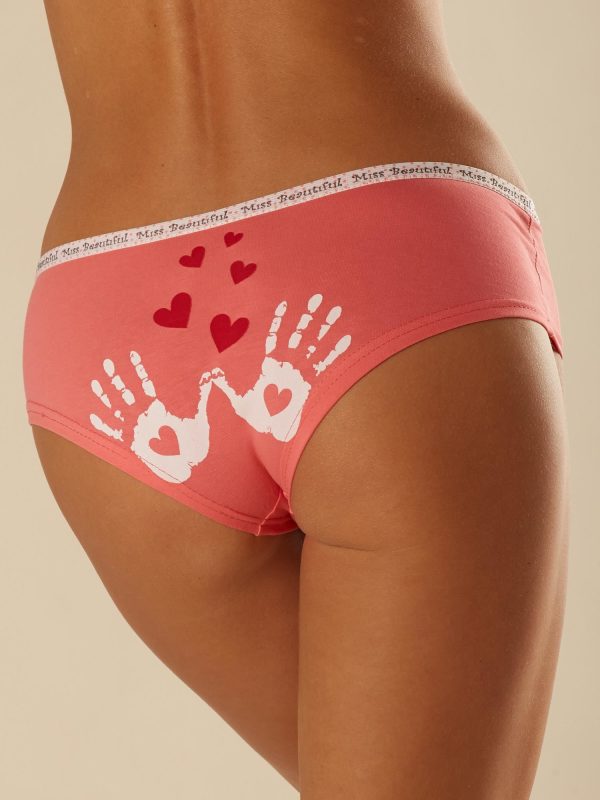 Wholesale Coral panties with print on the back