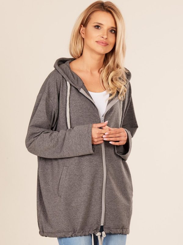 Wholesale Dark Grey Oversize Sweatshirt