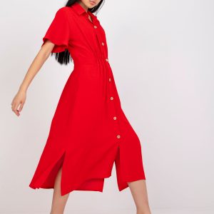 Wholesale Red midi dress RUE PARIS