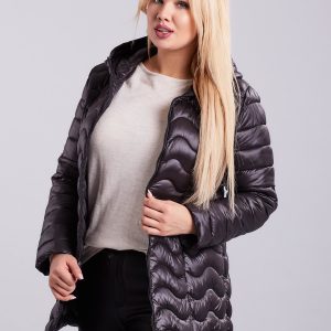 Wholesale Plus Size Black Quilted Jacket