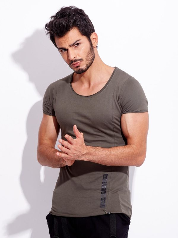 Wholesale Khaki t-shirt for men with print