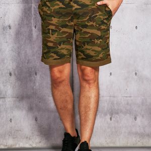 Wholesale Green men's shorts in military style