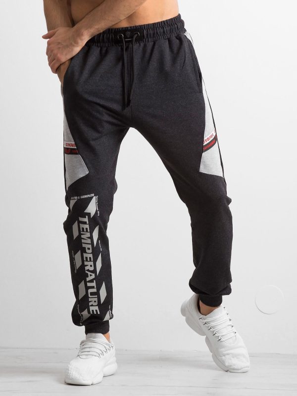 Wholesale Men's Graphite Tracksuits with Print