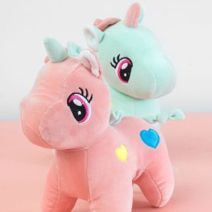 Wholesale Pink plush unicorn in hearts