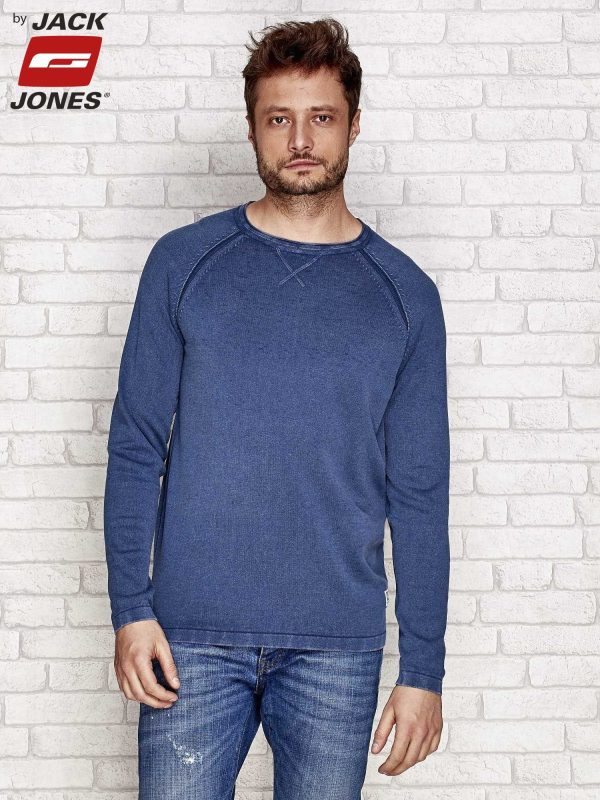 Wholesale Dark blue men's sweater