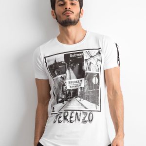 Wholesale White T-shirt for men with print