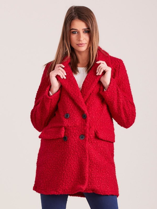 Wholesale Red double breasted coat