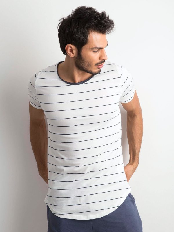 Wholesale Men's striped shirt ecru