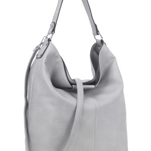 Wholesale LUIGISANTO grey eco leather shoulder bag