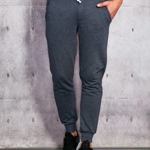 Wholesale Men's sweatpants navy blue with stripes