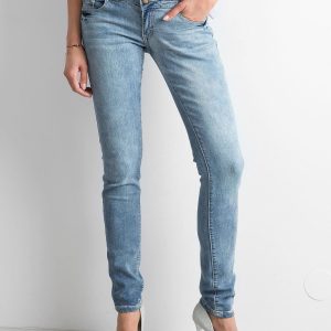 Wholesale Blue jeans pants with rhinestones