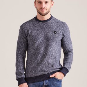 Wholesale Blue sweatshirt for men with welts