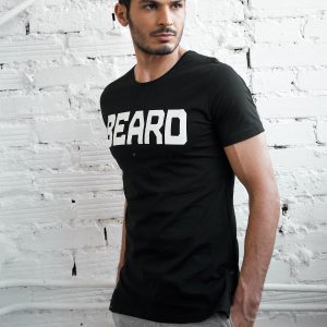 Wholesale Men's black t-shirt with inscription