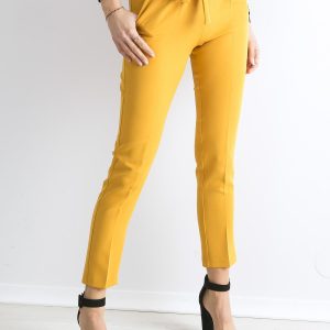 Wholesale Mustard pants with binding