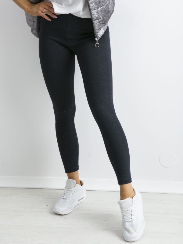 Wholesale Navy Blue Cotton Leggings with Specks