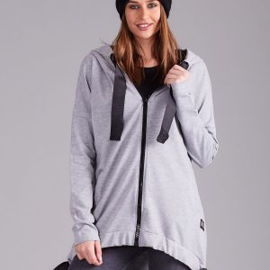 Wholesale Grey sweatshirt with hoodie