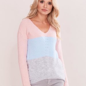 Wholesale Sweater with colorful stripes