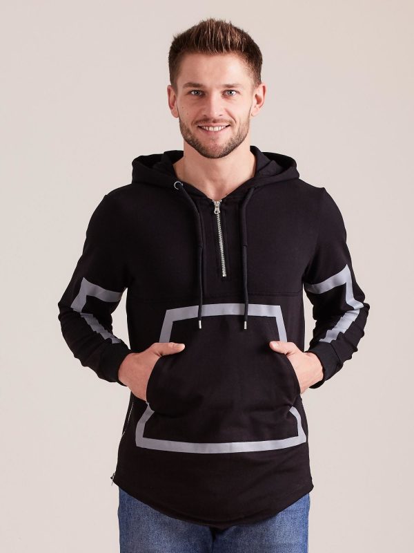 Wholesale Black kangaroo men's sweatshirt