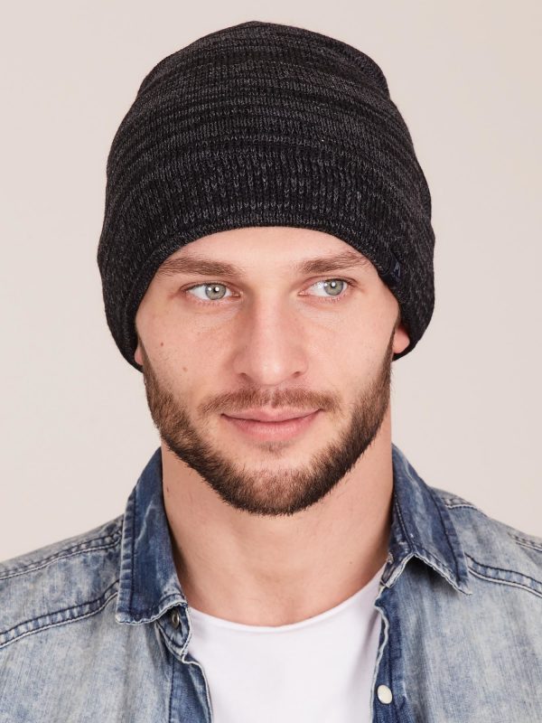 Wholesale Dark Grey Melange Men's Beanie