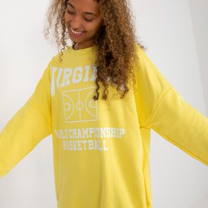 Wholesale Yellow Loose Print Hoodie