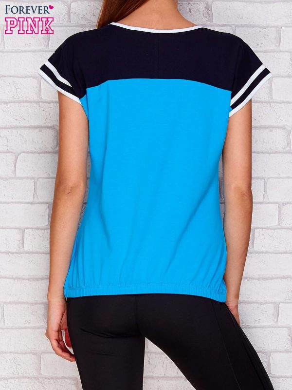 Wholesale Turquoise T-shirt with text print