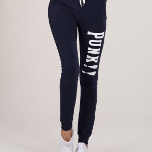 Wholesale Navy blue sweatpants with inscription