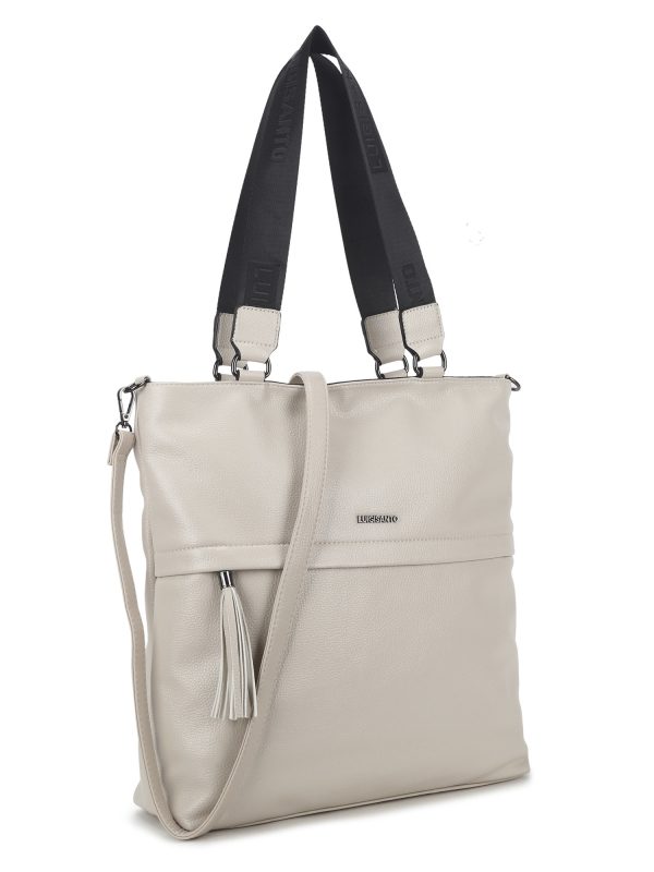 Wholesale LUIGISANTO beige roomy shoulder bag