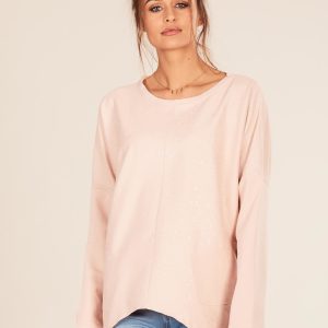 Wholesale Light pink oversize blouse with pockets