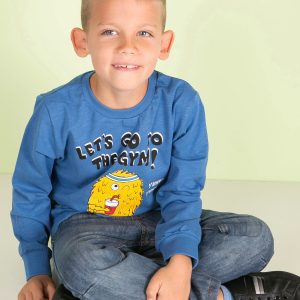 Wholesale Blue blouse for boy made of cotton