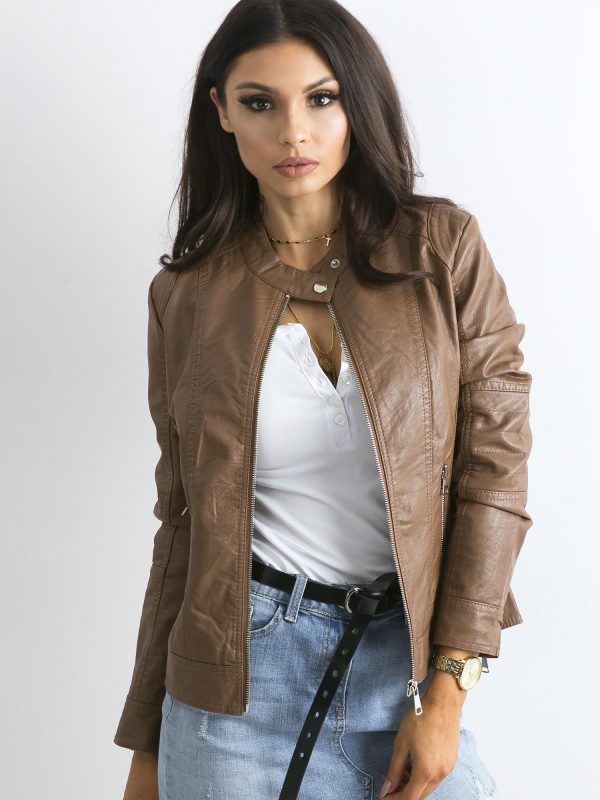 Wholesale Brown Biker Jacket