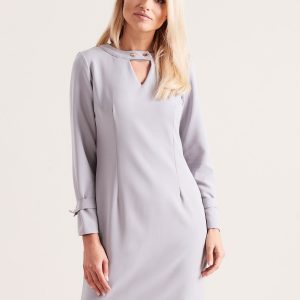 Wholesale Grey dress with cutout