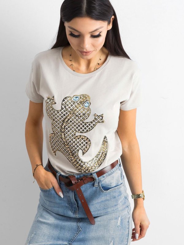 Wholesale Beige Women's T-Shirt