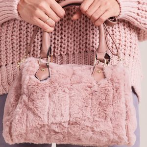 Wholesale Pink Pink Fur Handbag