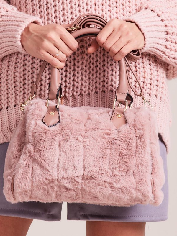 Wholesale Pink Pink Fur Handbag