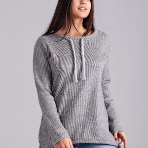 Wholesale Light gray striped sweatshirt