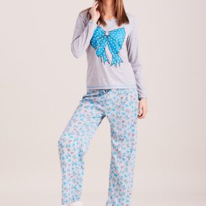 Wholesale Blue Women's Printed Pyjamas