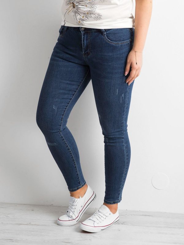 Wholesale Deep blue jeans PLUS SIZE