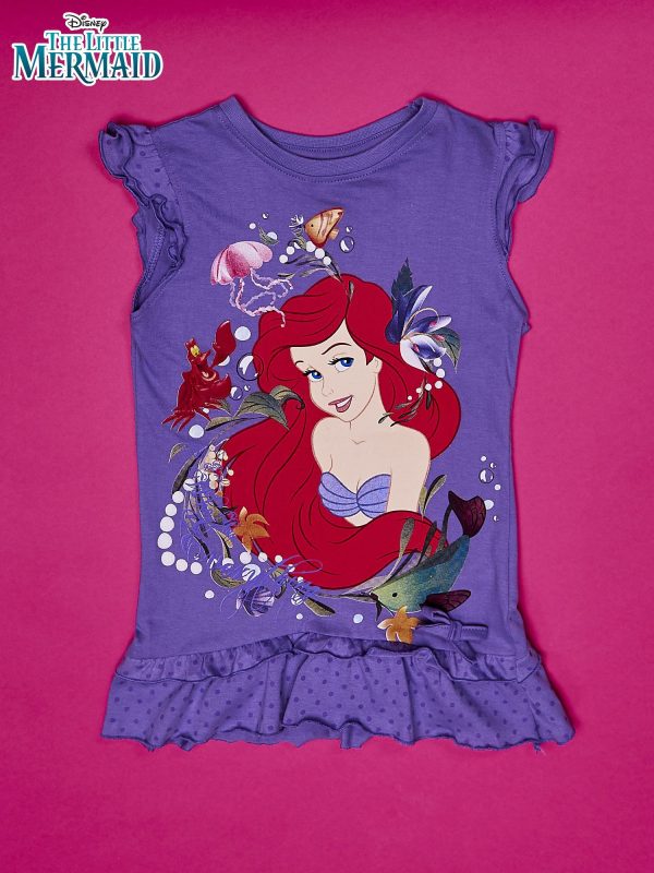 Wholesale Purple tunic for girl LITTLE MERMAID